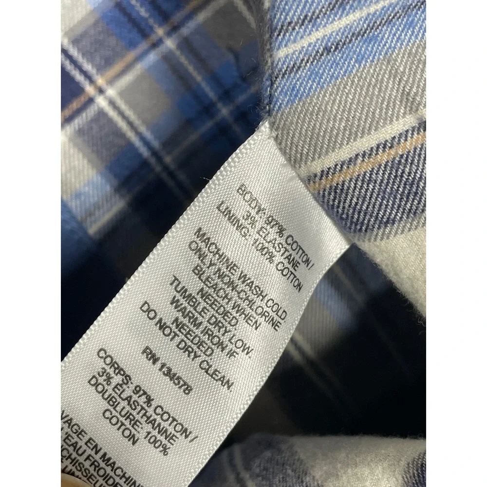 Vineyard Vines Mens 40x32 Cozy Lined Breaker Pant Moonshine Blue Flannel Chinos